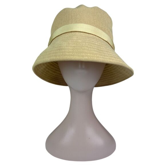 1960’s Vintage Kangol Tan Knit Valencia Crusher Bucket Hat England Mid Century - Picture 10 of 10
